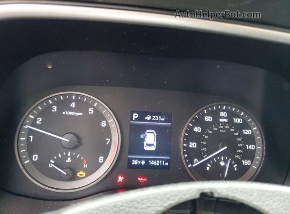 KM8J33AL2KU863363 2019 HYUNDAI TUCSON Blue Вид щитка приладів