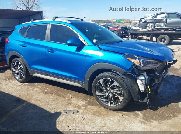 KM8J33AL5LU269786 2020 HYUNDAI TUCSON Синий Передняя правая четверть