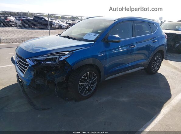 KM8J33ALXMU325738 2021 HYUNDAI TUCSON Blue Przód lewy