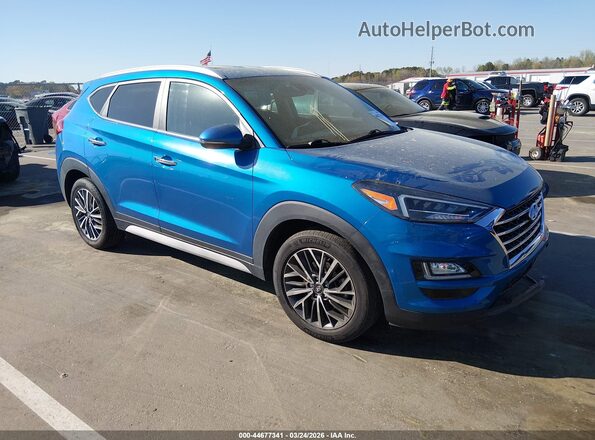 KM8J33ALXMU325738 2021 HYUNDAI TUCSON Blue Przód prawy