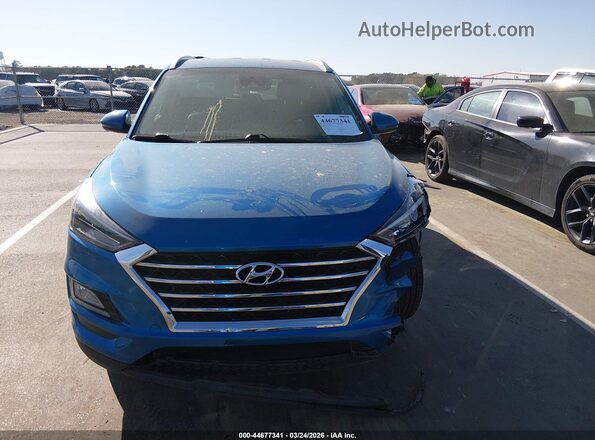 KM8J33ALXMU325738 2021 HYUNDAI TUCSON Blue Widok zestawu wskaźników