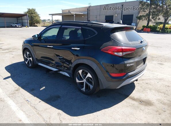 KM8J3CA28JU651007 2018 HYUNDAI TUCSON Черный Задняя левая четверть