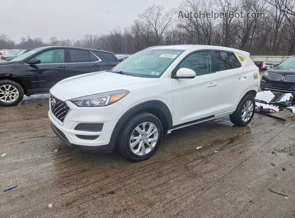 KM8J3CA46KU073069 2019 HYUNDAI TUCSON White Vista tres cuartos delantera izquierda