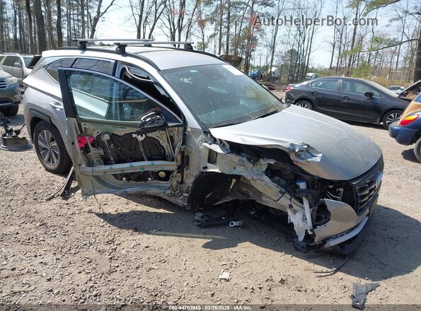 KM8JBCA19NU079316 2022 HYUNDAI TUCSON HYBRID Silver Przód prawy