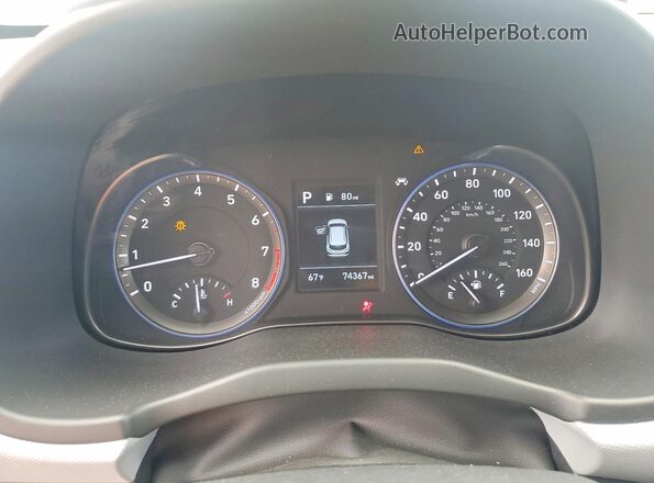 KM8K22AA7LU400328 2020 HYUNDAI KONA Черный Вид щитка приборов