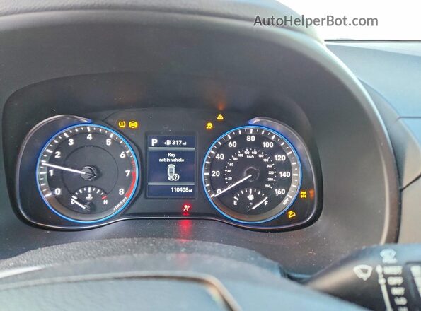 KM8K2CAA7JU074808 2018 HYUNDAI KONA Белый Вид щитка приборов