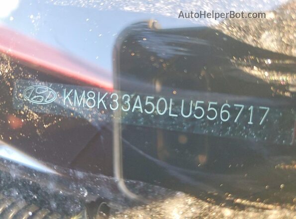 KM8K33A50LU556717 2020 HYUNDAI KONA Бордовый Панорамный вид салона 360°