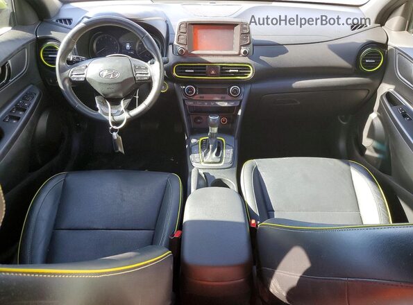 KM8K33A57KU204510 2019 HYUNDAI KONA Зеленый Вид панели приборов