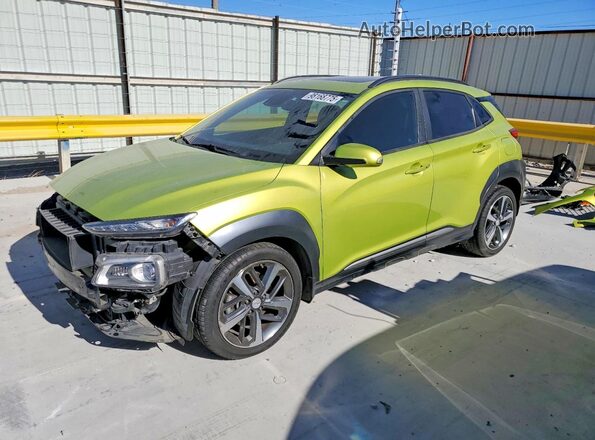 KM8K33A57KU204510 2019 HYUNDAI KONA Зеленый Передняя левая четверть