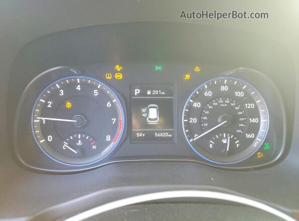 KM8K3CA59KU218831 2019 HYUNDAI KONA Черный Вид щитка приборов