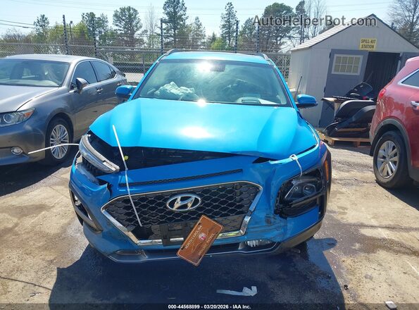 KM8K53A52LU487748 2020 HYUNDAI KONA Синий Вид задней части салона