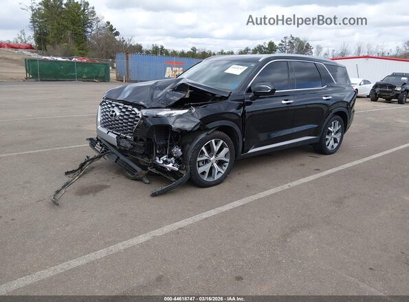 KM8R34HE6MU300657 2021 HYUNDAI PALISADE Черный Передняя левая четверть