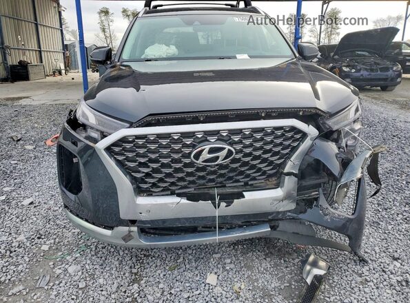 KM8R74HE2MU307724 2021 HYUNDAI PALISADE Blue Front view