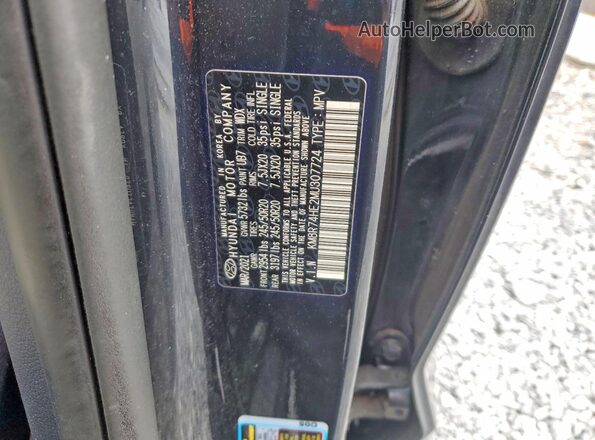 KM8R74HE2MU307724 2021 HYUNDAI PALISADE Blue Engine compartment view