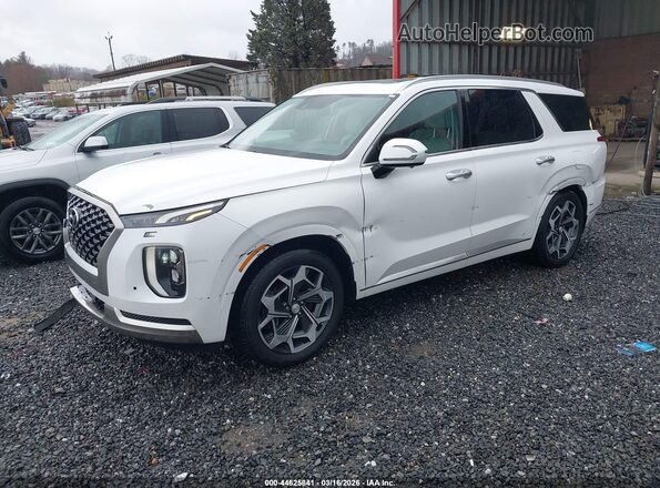 KM8R74HEXNU433931 2022 HYUNDAI PALISADE Белый Передняя левая четверть