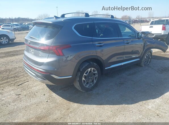 KM8S2DA13MU011733 2021 HYUNDAI SANTA FE HYBRID BLUE Gray უკანა მარჯვენა