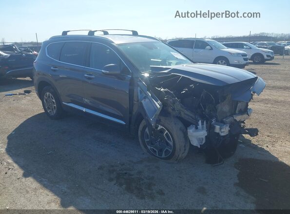 KM8S2DA13MU011733 2021 HYUNDAI SANTA FE HYBRID BLUE Gray წინა მარჯვენა