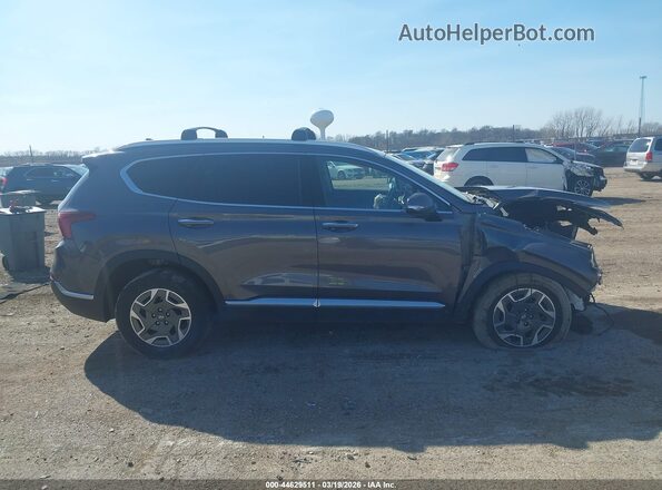 KM8S2DA13MU011733 2021 HYUNDAI SANTA FE HYBRID BLUE Gray უკანა სალონის ხედი