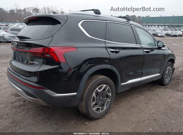 KM8S2DA15NU018507 2022 HYUNDAI SANTA FE HYBRID BLUE Black Задня права чверть