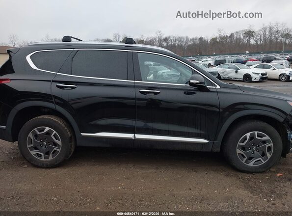 KM8S2DA15NU018507 2022 HYUNDAI SANTA FE HYBRID BLUE Black Вид задньої частини салону