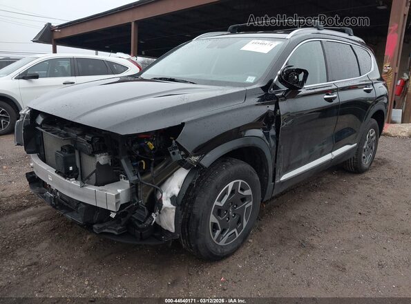 KM8S2DA15NU018507 2022 HYUNDAI SANTA FE HYBRID BLUE Black Передня ліва чверть