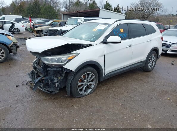 KM8SM4HF2HU175685 2017 HYUNDAI SANTA FE Белый Передняя левая четверть