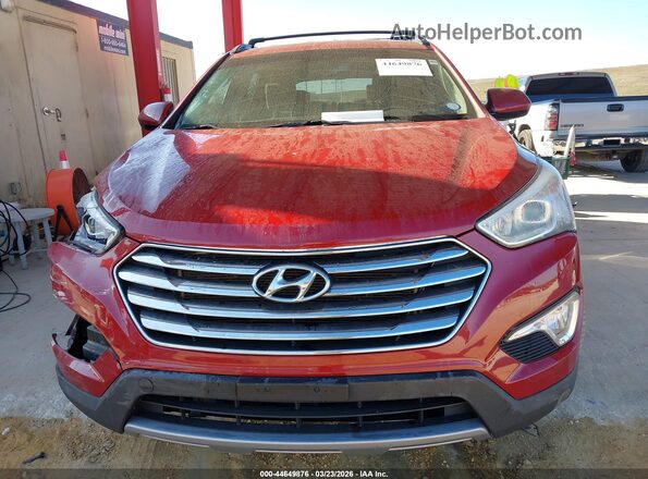 KM8SM4HF8GU148439 2016 HYUNDAI SANTA FE Красный Вид задней части салона