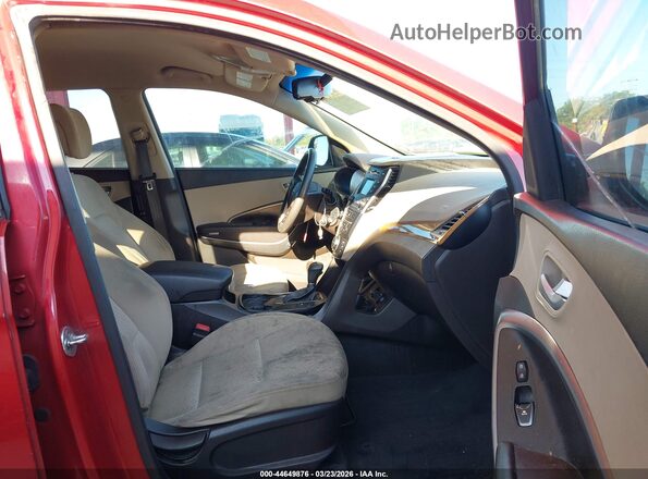 KM8SM4HF8GU148439 2016 HYUNDAI SANTA FE Красный Вид салона спереди