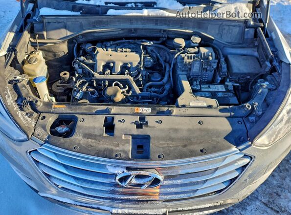 KM8SMDHF2GU144077 2016 HYUNDAI SANTA Серебряный Вид подкапотного пространства