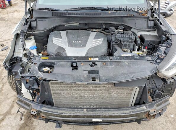 KM8SMDHF8GU163846 2016 HYUNDAI SANTA Серебряный Вид подкапотного пространства