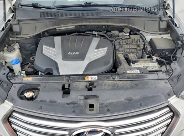 KM8SN4HF9KU307619 2019 HYUNDAI SANTA Белый Вид подкапотного пространства
