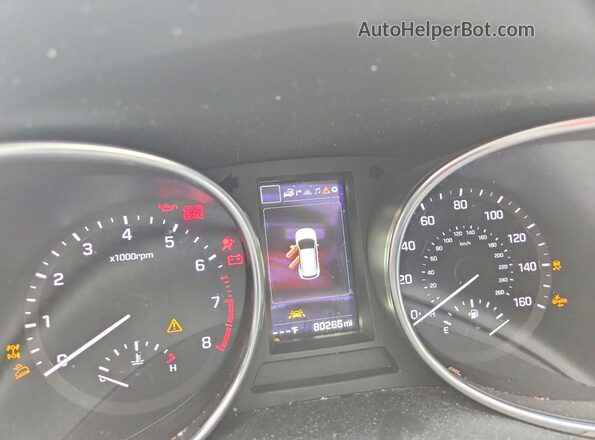 KM8SRDHF2HU178278 2017 HYUNDAI SANTA Серебряный Вид щитка приборов