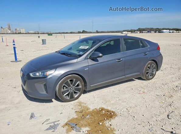 KMHC05LC0HU026226 2017 HYUNDAI IONIQ Серый Передняя левая четверть