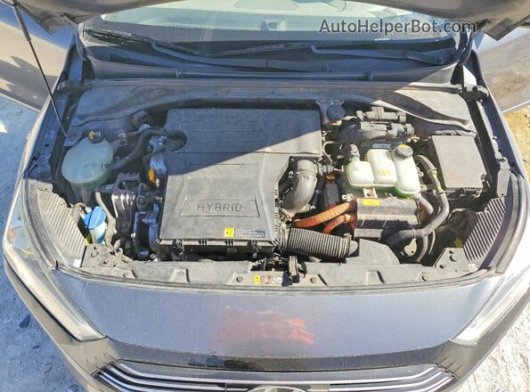 KMHC05LC0HU026226 2017 HYUNDAI IONIQ Серый Вид задней части салона