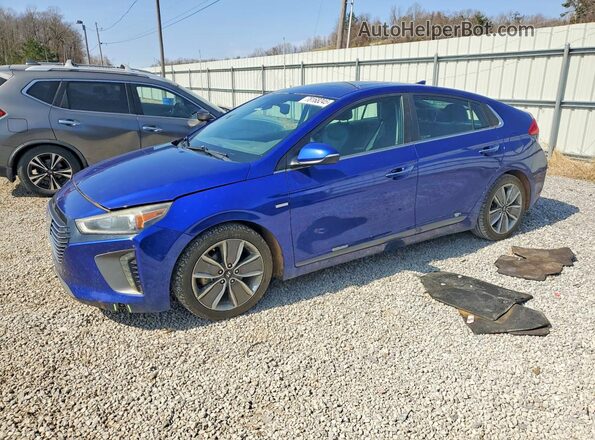 KMHC05LC8KU142927 2019 HYUNDAI IONIQ Синий Передняя левая четверть