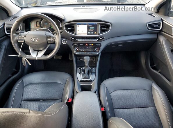 KMHC05LC9KU109161 2019 HYUNDAI IONIQ Gray Widok deski rozdzielczej