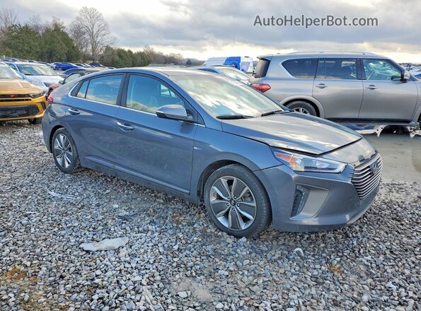 KMHC05LC9KU109161 2019 HYUNDAI IONIQ Gray Przód prawy