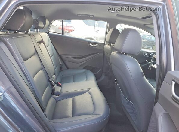 KMHC05LC9KU109161 2019 HYUNDAI IONIQ Gray Widok tylnych siedzeń