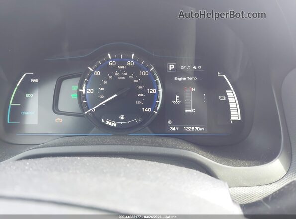 KMHC65LC0HU030078 2017 HYUNDAI IONIQ HYBRID Черный Вид задних сидений