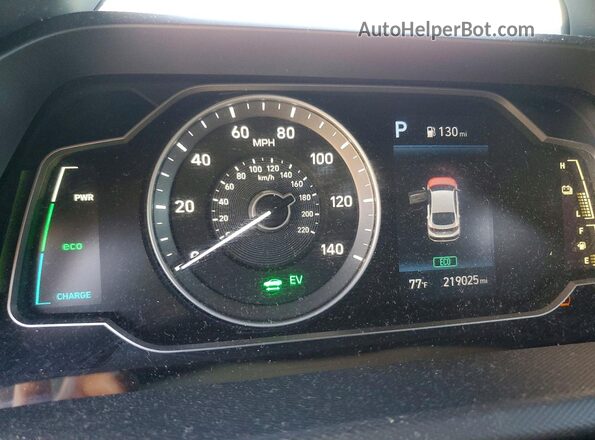 KMHC65LC0LU227938 2020 HYUNDAI IONIQ Black Widok zestawu wskaźników