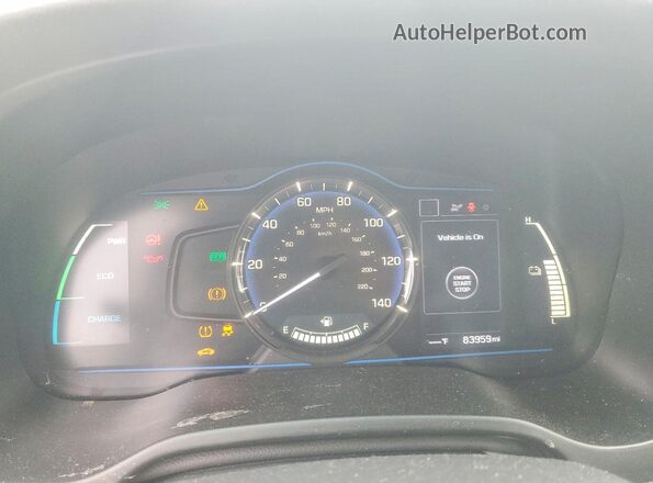 KMHC65LC1KU158420 2019 HYUNDAI IONIQ Серебряный Вид щитка приборов