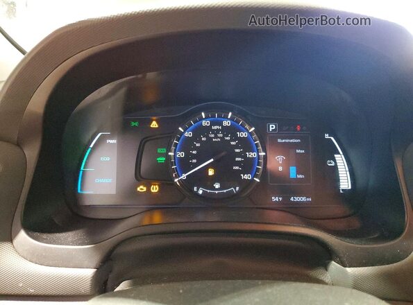 KMHC65LC5KU124819 2019 HYUNDAI IONIQ Красный Вид щитка приборов