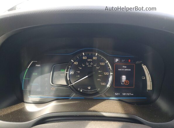 KMHC65LCXKU115159 2019 HYUNDAI IONIQ Синий Вид щитка приборов
