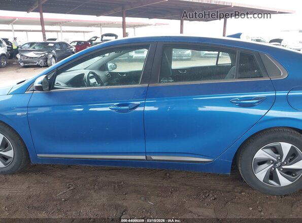 KMHC75LC0JU072916 2018 HYUNDAI IONIQ HYBRID Blue Widok wnętrza 360 stopni