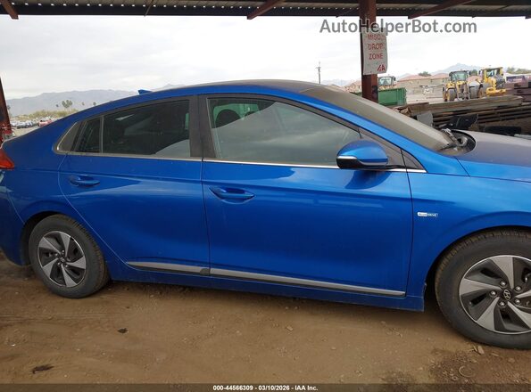 KMHC75LC0JU072916 2018 HYUNDAI IONIQ HYBRID Blue Widok wnętrza z tyłu