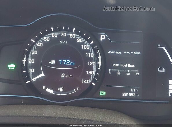 KMHC75LC0JU072916 2018 HYUNDAI IONIQ HYBRID Blue Widok tylnych siedzeń
