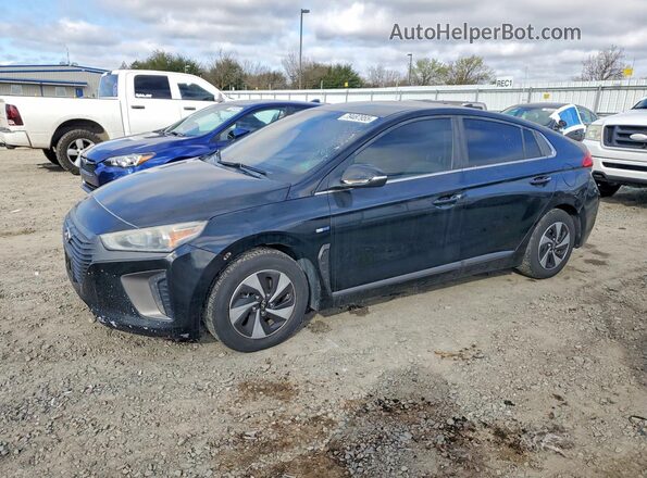 KMHC75LC2HU049650 2017 HYUNDAI IONIQ Черный Передняя левая четверть