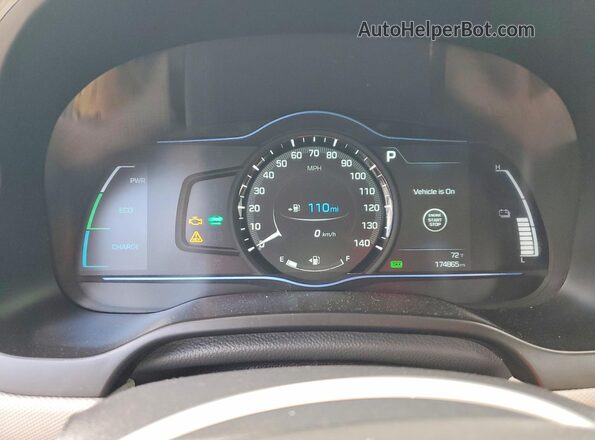 KMHC75LC2HU049650 2017 HYUNDAI IONIQ Черный Вид щитка приборов