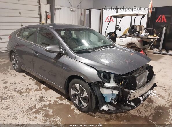 KMHC75LC2HU056257 2017 HYUNDAI IONIQ HYBRID Gray Przód prawy
