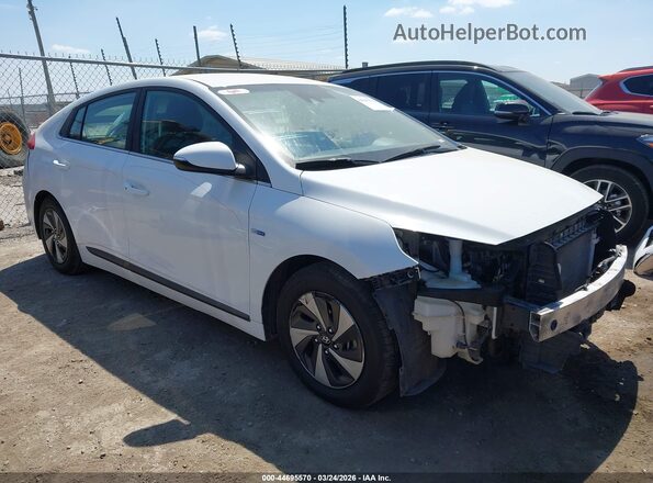 KMHC75LC5KU105782 2019 HYUNDAI IONIQ HYBRID Белый Передняя правая четверть